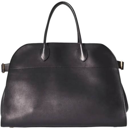 The Row Soft Margaux 15 Bag In Leather - Black-black-plain