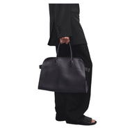 Thumbnail for The Row Soft Margaux 15 Bag In Leather - Black-black-plain