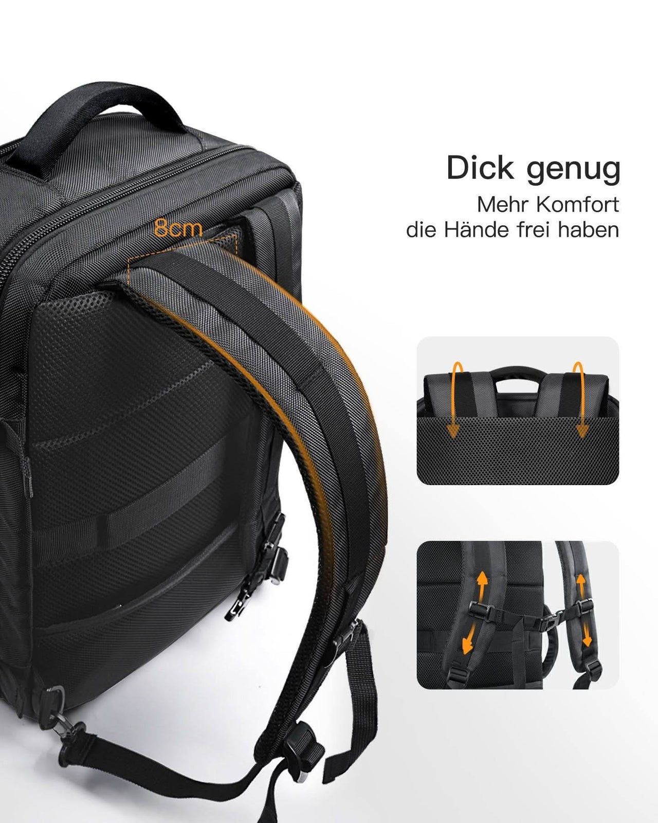 Inateck 40L Super Large Hand Luggage Travel Backpack Laptop Backpack For 15.6-17 ...