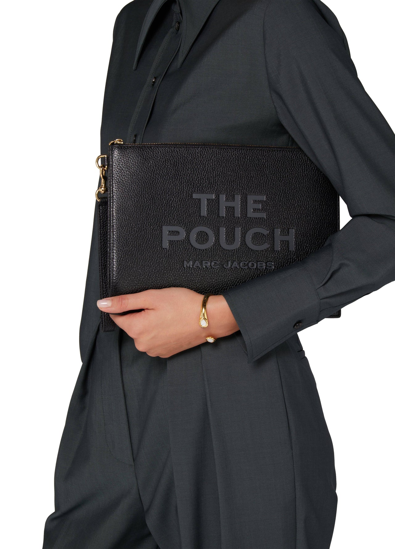 Marc Jacobs Black 'The Leather Large' Pouch
