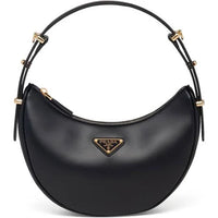 Thumbnail for Prada Arqué Small Leather Shoulder Bag, Women, Black