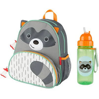 Thumbnail for Skip Hop Zoo Kids Raccoon Backpack and Bottle Set
