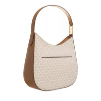 Thumbnail for Michael Kors Kensington Large Logo Hobo Shoulder Bag - Vanilla/Acorn