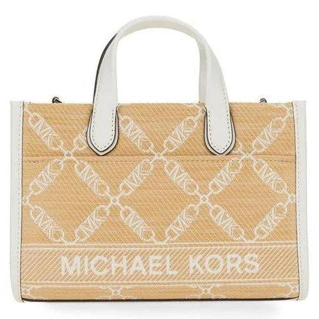 MICHAEL Michael Kors Women's Gigi Empire Logo Jacquard Tote Bag - Natural - Totes