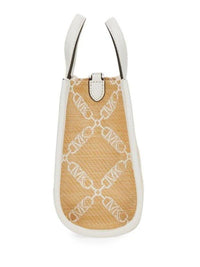 Thumbnail for MICHAEL Michael Kors Women's Gigi Empire Logo Jacquard Tote Bag - Natural - Totes