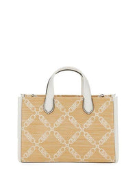 Thumbnail for MICHAEL Michael Kors Women's Gigi Empire Logo Jacquard Tote Bag - Natural - Totes