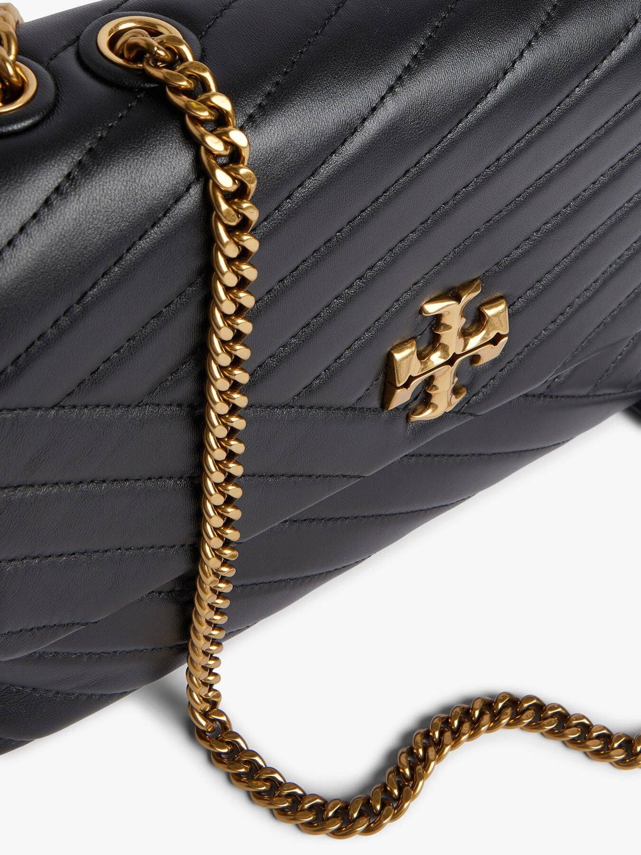 Tory Burch Kira Chevron Convertible Shoulder Bag Black