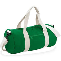 Thumbnail for Bagbase Plain Varsity Barrel / Duffle Bag (20 Litres) One Size / Kelly Green-Off ...
