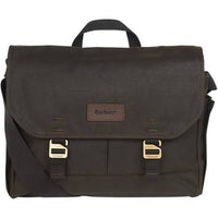 Thumbnail for Barbour 'Essential' Wax Messenger Bag - Olive