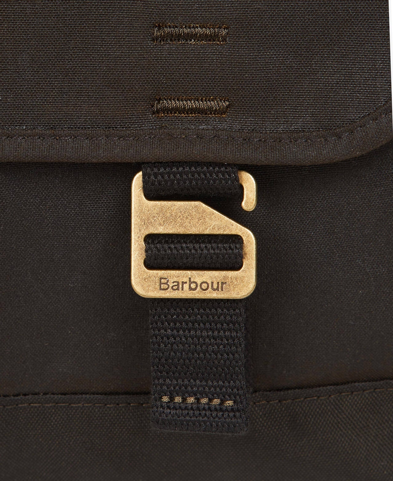 Barbour 'Essential' Wax Messenger Bag - Olive
