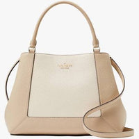 Thumbnail for Kate Spade Women's Lena Colorblock Satchel in Light Sand/Beige | Leather