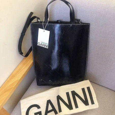 Ganni Shoulder Bag Authentic Tote Bag Banner Bag Crossbody Designer
