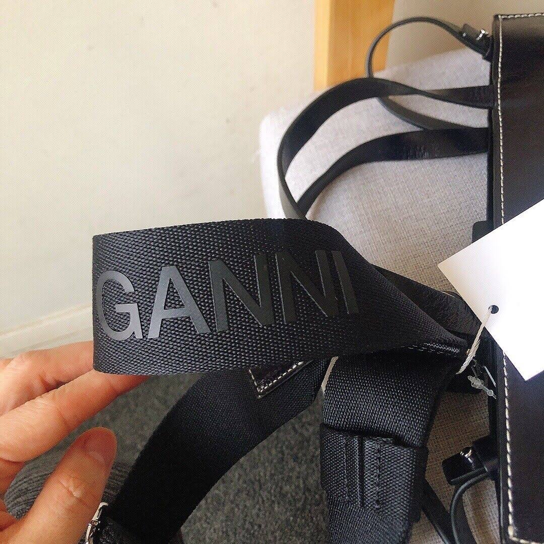 Ganni Shoulder Bag Authentic Tote Bag Banner Bag Crossbody Designer