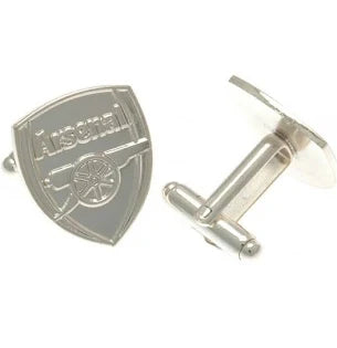 Arsenal FC Silver Plated Crest Cufflinks