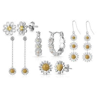 Thumbnail for Philip Jones Daisy Hoop Earrings