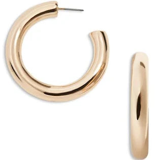 BaubleBar Dalilah Medium Tube Hoop Earrings