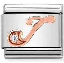 Nomination Rose Gold Letter J Charm