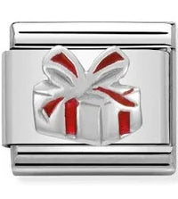 Thumbnail for Nomination Classic Silver & Red Gift Box Charm