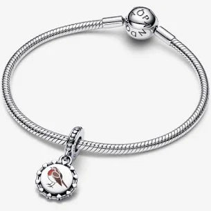Pandora Engravable Robin Bird Dangle Charm