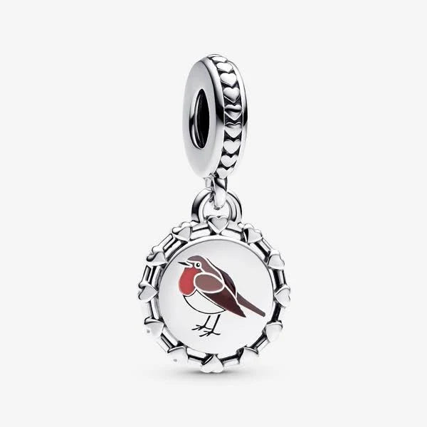 Pandora Engravable Robin Bird Dangle Charm