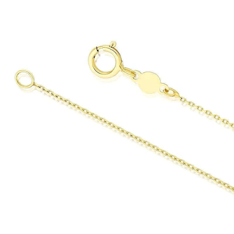 H Samuel Children's 9ct Yellow Gold Butterfly Enamel Pendant 14+2" Necklace