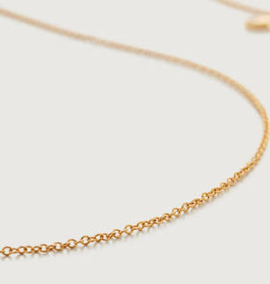 Monica Vinader Womens 18ct Yellow Gold-Plated Vermeil Sterling Silver Rolo Neck Chain