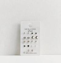 Thumbnail for New Look 9 Pack Silver Mixed Stud Earrings