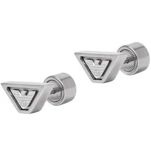 Emporio Armani Men's Stainless Steel Eagle Logo Stud Earrings