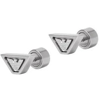 Thumbnail for Emporio Armani Men's Stainless Steel Eagle Logo Stud Earrings