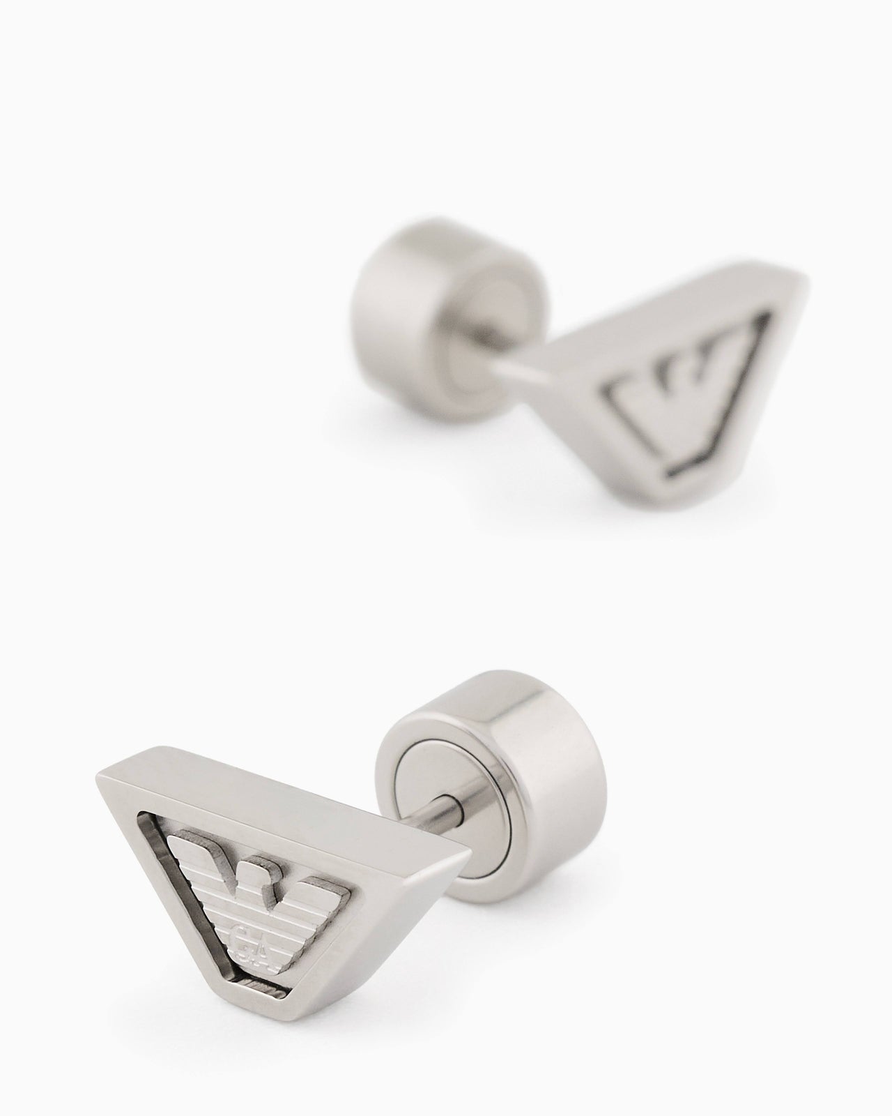 Emporio Armani Men's Stainless Steel Eagle Logo Stud Earrings