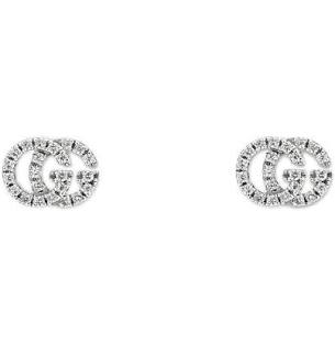Gucci GG Running Diamond Stud Earrings