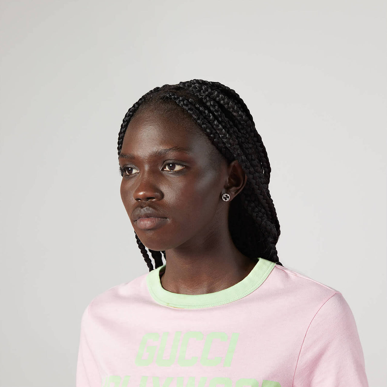 Gucci GG Running Diamond Stud Earrings