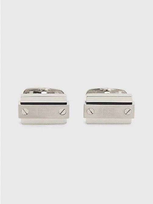 Tommy Hilfiger Men's Stainless Steel Screws Cufflinks