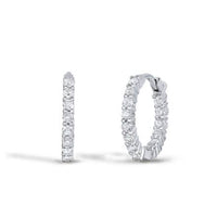 Thumbnail for Roberto Coin 18K Yellow Gold Perfect Diamond Hoop Earrings - Gold