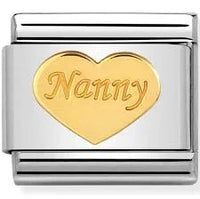 Thumbnail for Nomination Classic Gold Nanny Heart Charm
