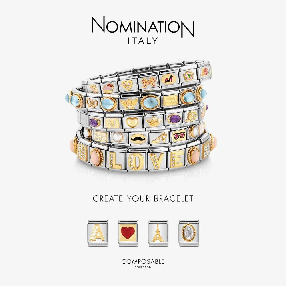 Nomination Classic Gold Nanny Heart Charm
