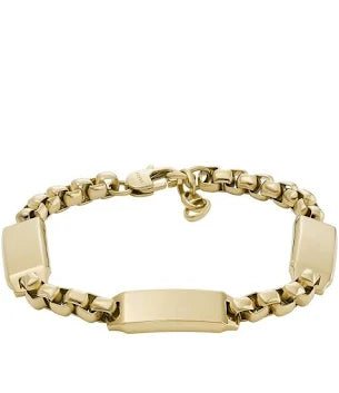 Fossil Men's Drew Gold-Tone Stainless Steel Chain Bracelet