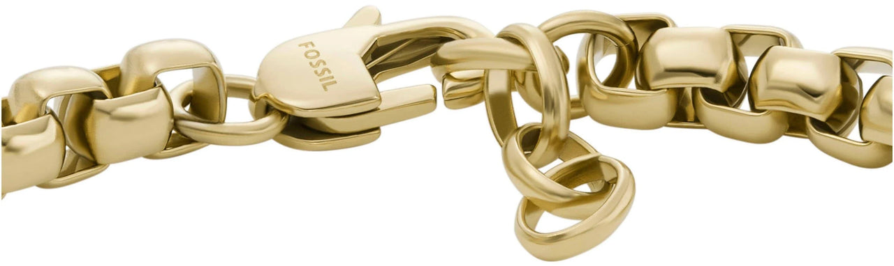 Fossil Men's Drew Gold-Tone Stainless Steel Chain Bracelet