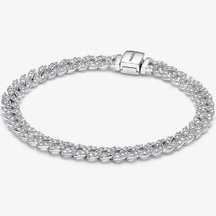 Pandora Gold Pavé Cuban Chain Bracelet