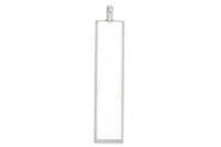 Thumbnail for Rosebeading 20pcs/lot Antique Silver Plated Pendant Trays with 10x49.5mm Rectangle Blank Bezel