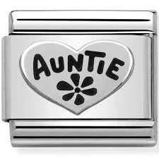 Nomination Classic Silver Auntie Heart Charm