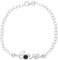 Thumbnail for Whitby Jet Love Sterling Silver Bracelet