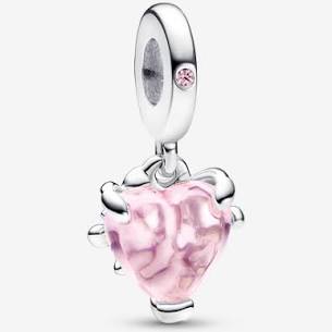 Pandora Pink Family Tree & Heart Dangle Charm