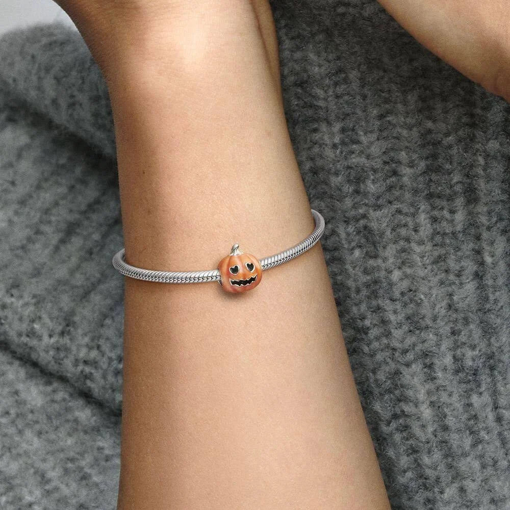 Pandora Glow in The Dark Spooky Pumpkin Charm