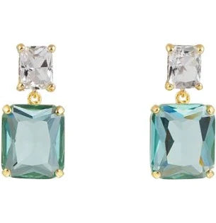 Orelia Statement Crystal Double Drop Earrings