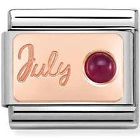 Thumbnail for Nomination Classic Rose Gold July Ruby Charm