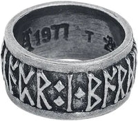 Thumbnail for Alchemy Gothic - Gothic Ring - Runes - for Men - silver-coloured