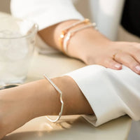 Thumbnail for Monica Vinader Women's Signature Skinny Diamond Bangle