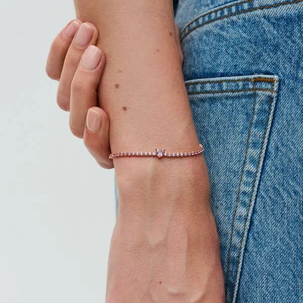 Pandora Sparkling Heart Tennis Bracelet