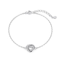 Thumbnail for Philip Jones Jewellery Sterling Silver Friendship Quote Knot Bracelet
